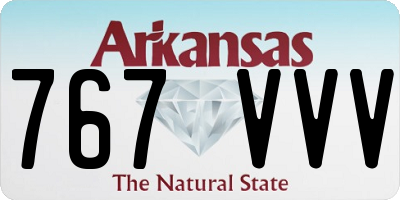 AR license plate 767VVV