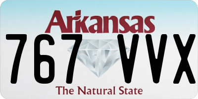 AR license plate 767VVX