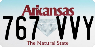 AR license plate 767VVY