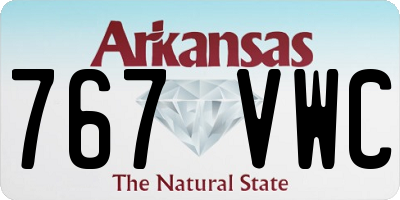 AR license plate 767VWC