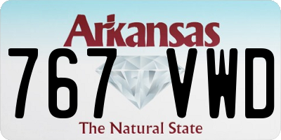 AR license plate 767VWD