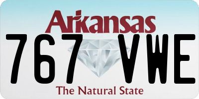 AR license plate 767VWE