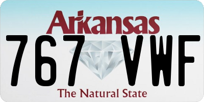 AR license plate 767VWF