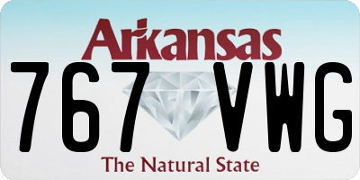 AR license plate 767VWG