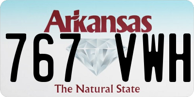 AR license plate 767VWH