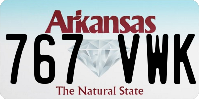 AR license plate 767VWK