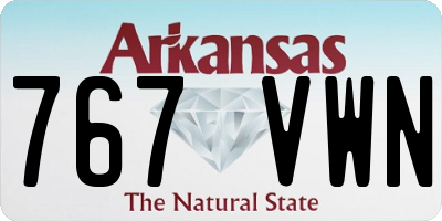 AR license plate 767VWN