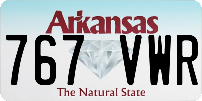 AR license plate 767VWR
