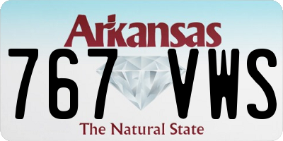 AR license plate 767VWS