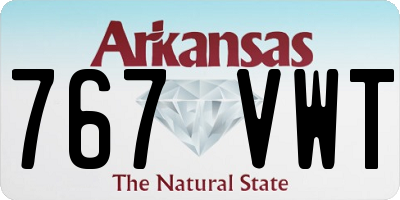 AR license plate 767VWT