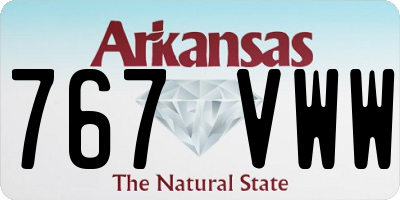 AR license plate 767VWW