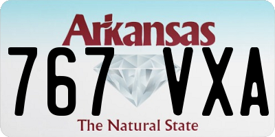 AR license plate 767VXA