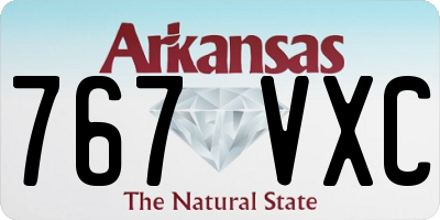 AR license plate 767VXC