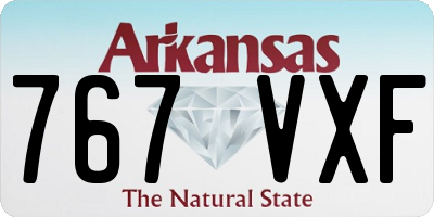 AR license plate 767VXF