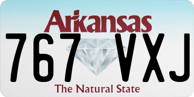 AR license plate 767VXJ