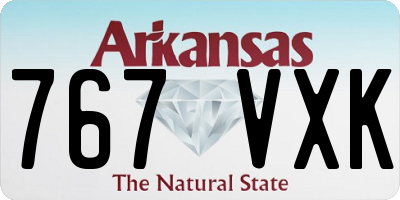 AR license plate 767VXK