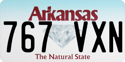 AR license plate 767VXN