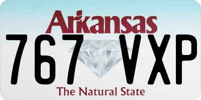 AR license plate 767VXP