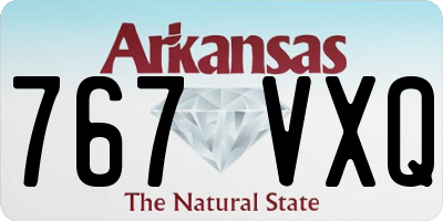 AR license plate 767VXQ