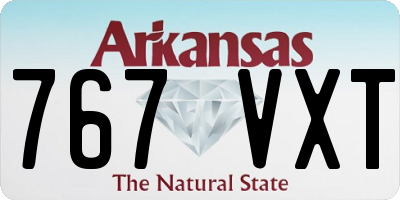 AR license plate 767VXT