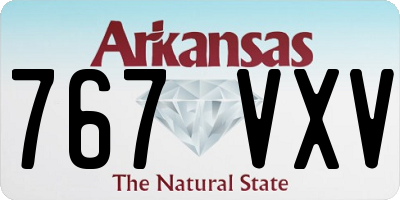 AR license plate 767VXV