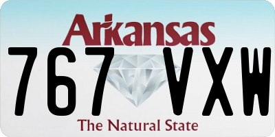 AR license plate 767VXW