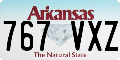 AR license plate 767VXZ