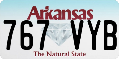 AR license plate 767VYB
