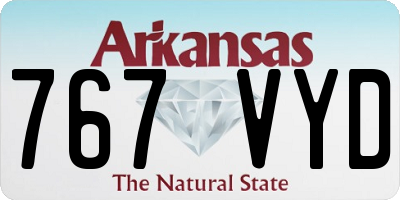AR license plate 767VYD
