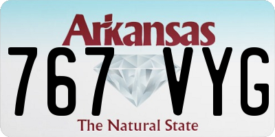 AR license plate 767VYG