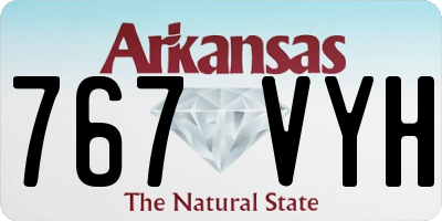AR license plate 767VYH
