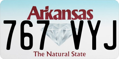 AR license plate 767VYJ