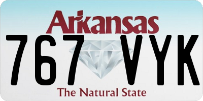 AR license plate 767VYK