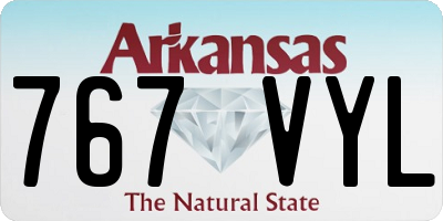 AR license plate 767VYL