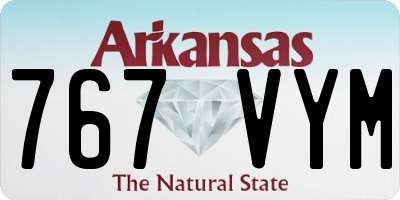 AR license plate 767VYM