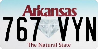 AR license plate 767VYN