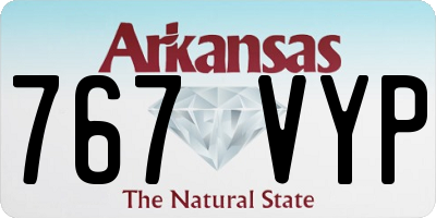AR license plate 767VYP