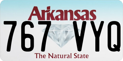 AR license plate 767VYQ