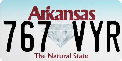 AR license plate 767VYR