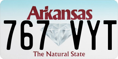 AR license plate 767VYT
