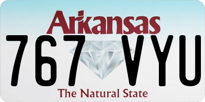 AR license plate 767VYU