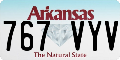 AR license plate 767VYV