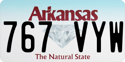 AR license plate 767VYW