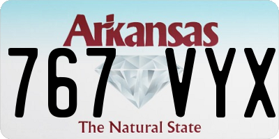AR license plate 767VYX