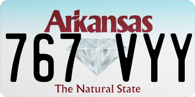 AR license plate 767VYY