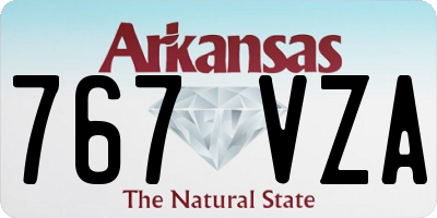 AR license plate 767VZA