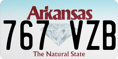 AR license plate 767VZB