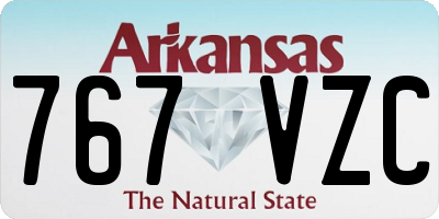AR license plate 767VZC