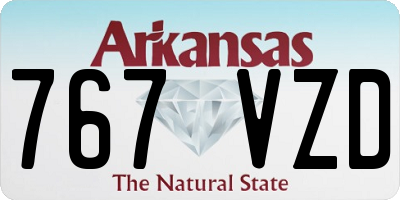 AR license plate 767VZD