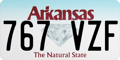 AR license plate 767VZF